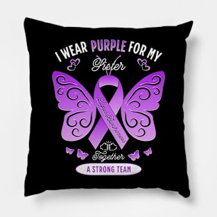 Lupus Sister Purple Awareness Ribbon Pillow