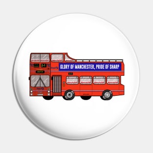 Manchester United 1999 Treble parade bus Pin