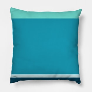 A magnificent transfusion of Water, Tiffany Blue, Water Blue and Marine Blue stripes. Pillow