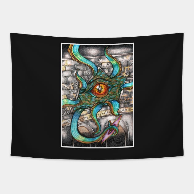 Space Octopus Tapestry by lightburstmedia