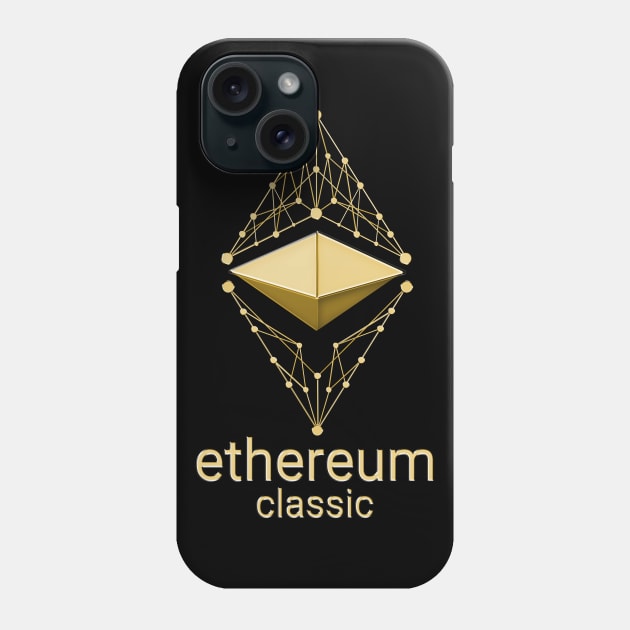 Ethereum Classic Made of Gold Phone Case by andreabeloque