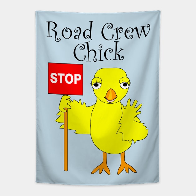 Road Crew Chick Tapestry by Barthol Graphics