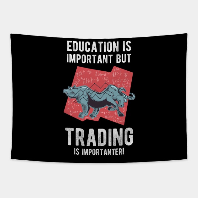 Funny stock market stock trader trading Tapestry by MGO Design