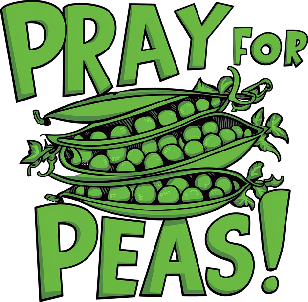 Pray for peas Kids T-Shirt by Dizgraceland