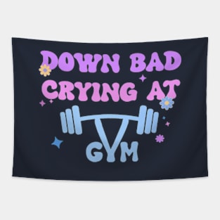 Down bad crying at the gym Tapestry