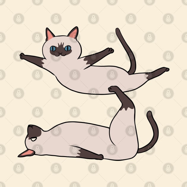 Acroyoga Siamese Cat by huebucket