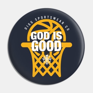 GOD IS GOOD (NAVY & GOLD) Pin