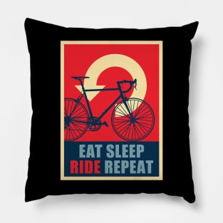 Eat Sleep Ride Repeat Pillow