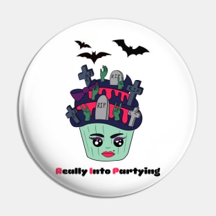 Cute and creepy Halloween RIP cup cake - Really Into Partying Pin