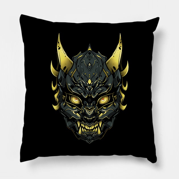 Shadowform Oni Sovereign Pillow by curiographer