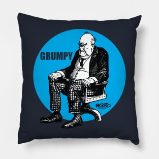 Grumpy 1 On Blue Pillow