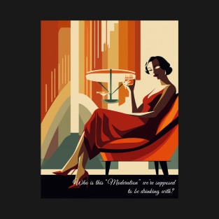 Vintage Art Deco Cocktail Woman T-Shirt