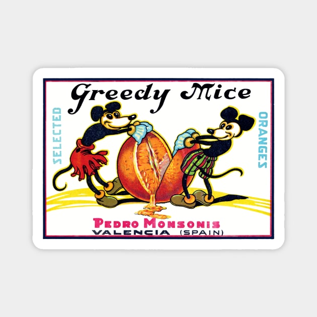 1930 Greedy Mice Magnet by historicimage