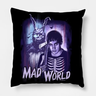 Mad World T-shirt by BwanaDevilart Pillow