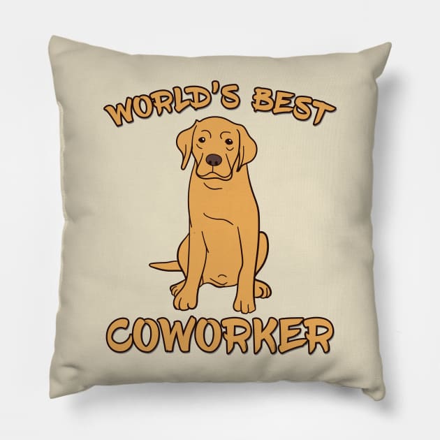 Labrador World's Best Coworker WFH Pillow by DeesDeesigns