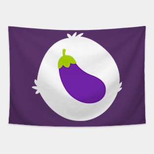 Eggplant Emoji Bear Tapestry