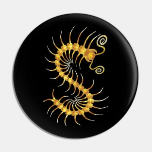 Gold Centipede Pin