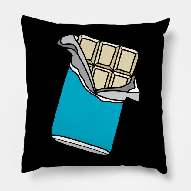 White Chocolate Bar Pillow by Kelly Louise Art