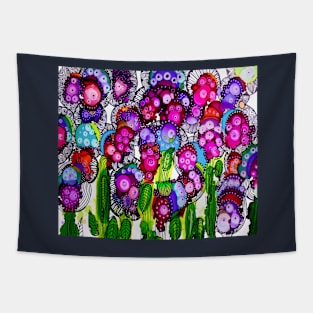 Heavenly Doodles - Flower of Eyes Tapestry