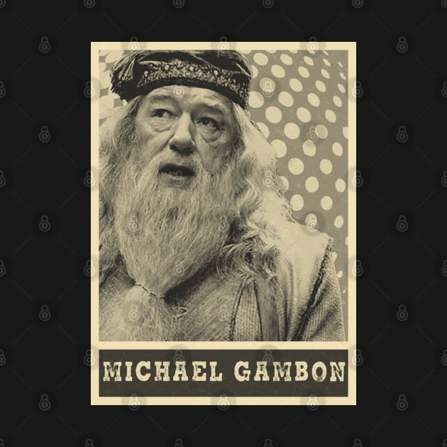 brown cream michael-gambon by oeyadrawingshop