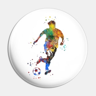 Male Soccer Player Pin