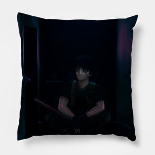 Assassin cyberpunk style pink Pillow