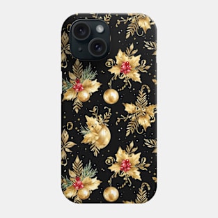 Gold Christmas Pattern Phone Case