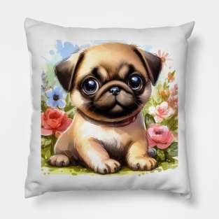 Pug Dog Puppy Pillow