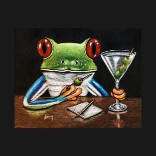 "Martini Frog" - Frogs After Five collection T-Shirt