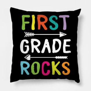 First Grade Rocks Teacher Student Happy Back To School Day Pillow