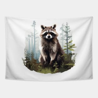 Raccoony Cuteness Tapestry