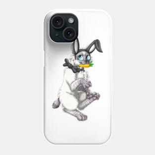 Bobtail BunnyCat: Lilac Lynx Point (Black) Phone Case