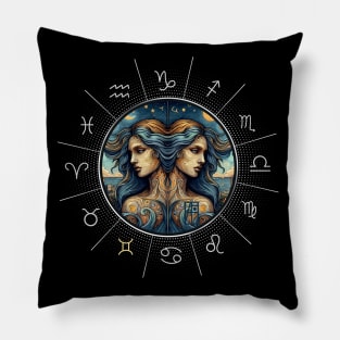 ZODIAC Gemini - Astrological GEMINI - GEMINI - ZODIAC sign - Van Gogh style - 2 Pillow