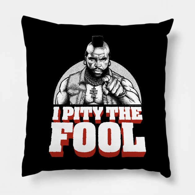 Mr T, Clubber Lang, B.A. Baracus Pillow by PeligroGraphics