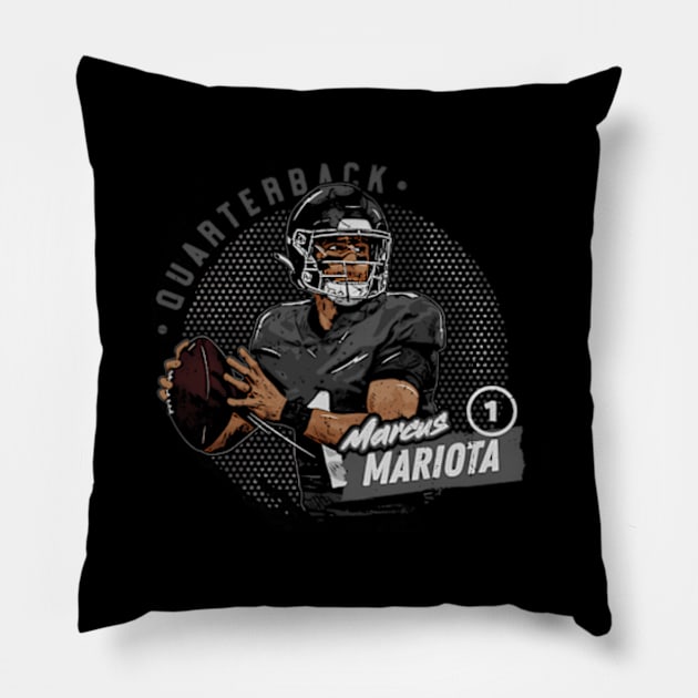 Marcus Mariota Atlanta Dots Pillow by caravalo