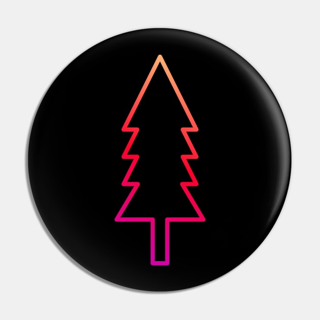 Pine tree icon. Vector illustration Pin by AraDesign