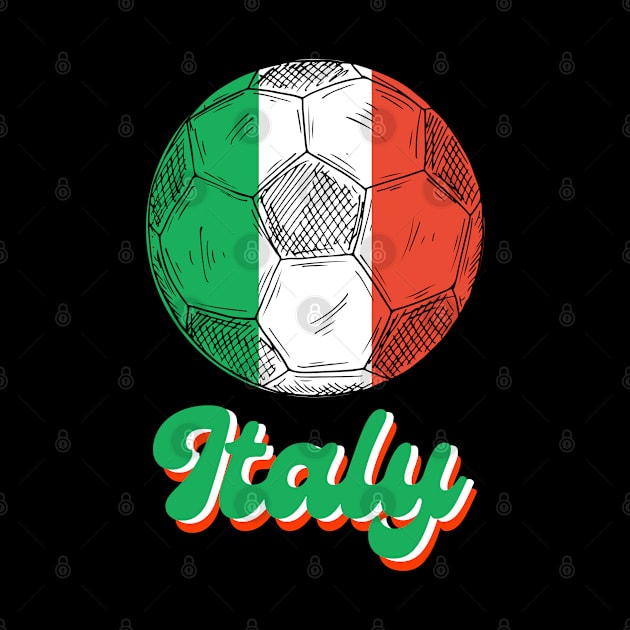 Italy Football Team Soccer Flag Vintage Retro by Meow_My_Cat