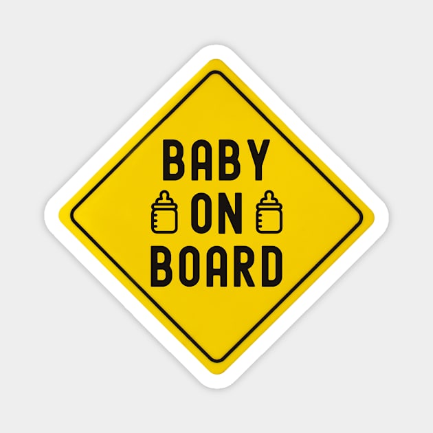 Baby On Board Bottle Bumper Magnet by FTF DESIGNS