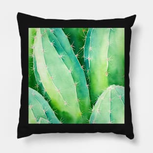 Watercolor cactus plant cactus pattern Pillow