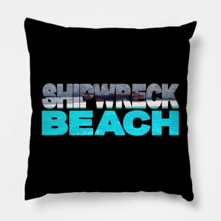 SHIPWRECK BEACH - Navagio Beach, Zakynthos Island Pillow