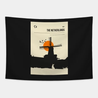 The Netherlands Holland Vintage Minimal Retro Travel Poster Tapestry