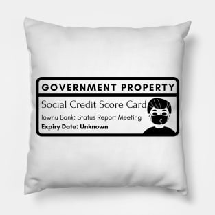 Social Credit Score Card Man #1 Pillow