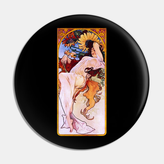 Alphonse Mucha - Summer Pin by kaliyuga