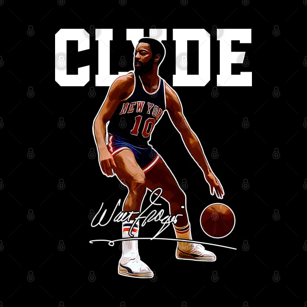 Walt Frazier The Clyde Basketball Legend Signature Vintage Retro 80s 90s Bootleg Rap Style by CarDE