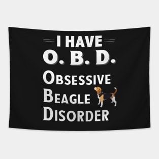 I Have OBD Obsessive Beagle Disorder Tapestry