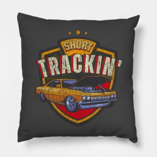 Short Trackin' 1976 - Disstresd Vintage Style Pillow