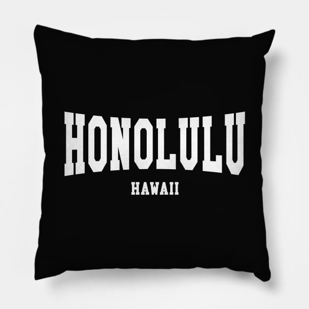 Honolulu, Hawaii - HI Arched Type Pillow by thepatriotshop