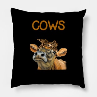 Cows Makes Me HapHus Make My Head Hurt Pillow