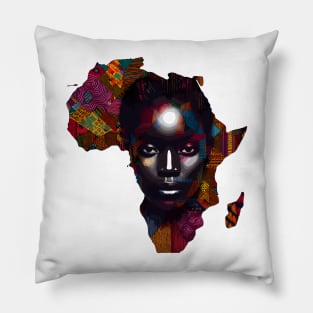 African Map Face Pillow