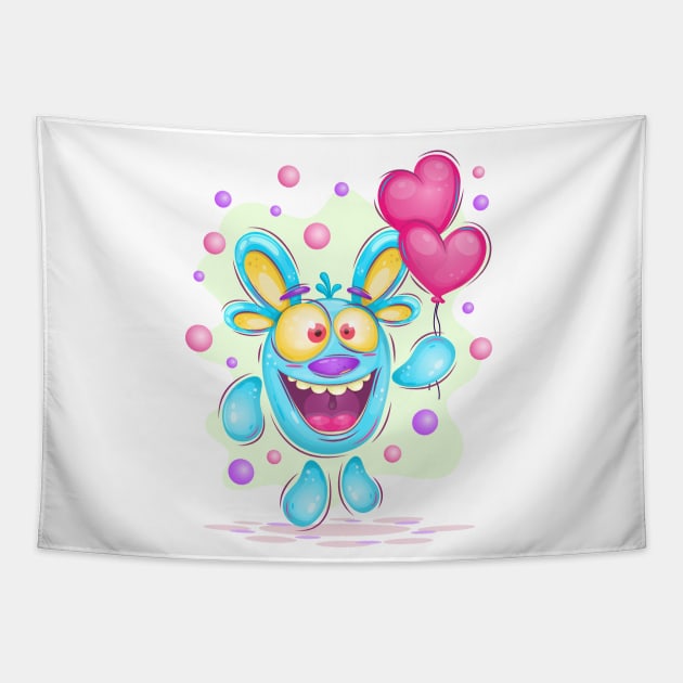 Monster with balloons Tapestry by AndreKENO